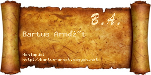 Bartus Arnót névjegykártya